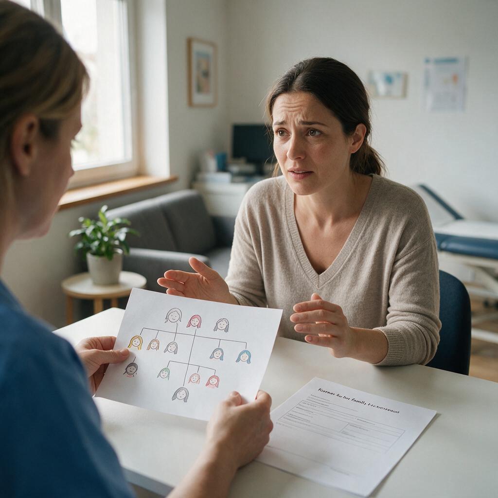 Krebs in der Familie — aber noch zu jung fürs Screening: Ihre Mutter hatte Brustkrebs. Sie wollen früher zur Vorsorge. Die Kasse sagt: Erstmal den Nachweis erbringen.